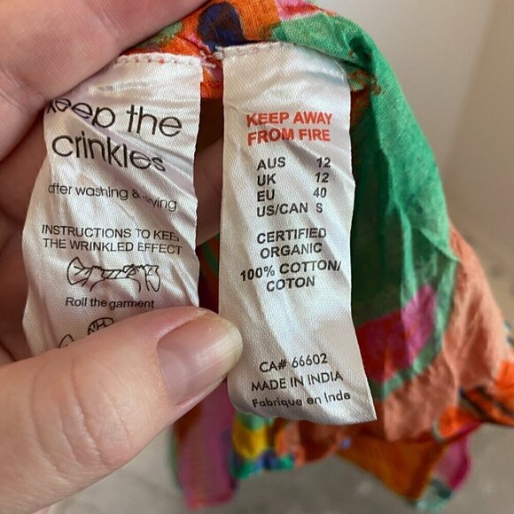 ORIENTIQUE Australian Amalfi Bubble Dress Tunic Size Small Art to Wear - Picture 7 of 8